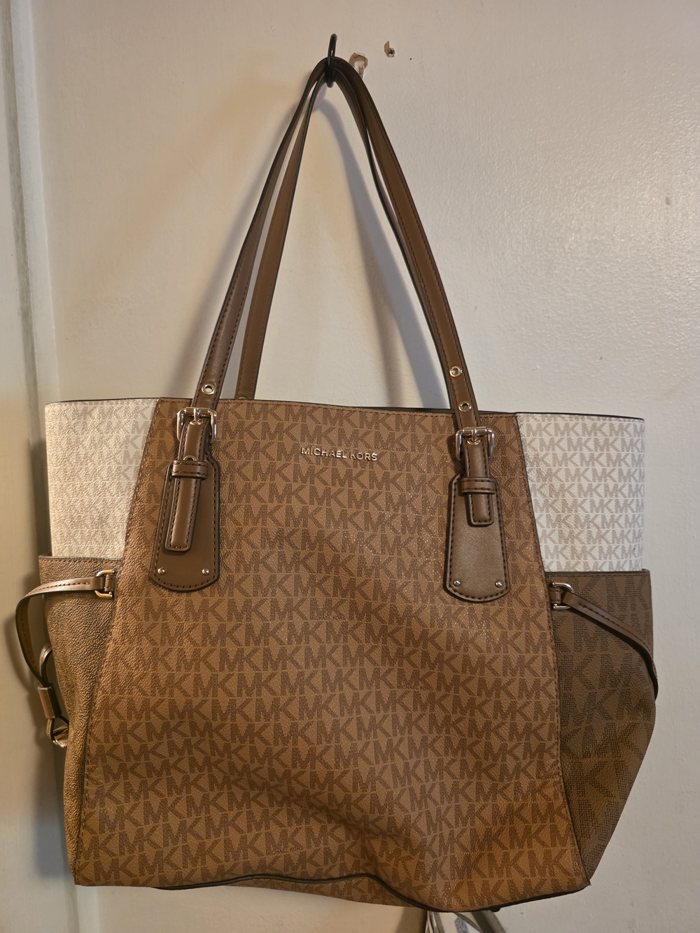 Michael Kors Two-Tone Brown Signature Tote